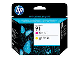 HP 91 Magenta And Yellow Printhead Printhead Used With The DesignJet  Z6100 Photo Printers.