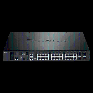 L3 Lite 10 Gigabit Stackable Managed Switches, 20 X 10G SFP+, 4 X 10GBase-T/SFP+ Combo, Layer 3 Lite 10 Gigabit Managed Stackable Switch, One AC Modular Power Supply And Three Fan Modules With Front-to-back Airflow, MAC Address 48K, Standard Image Feature
