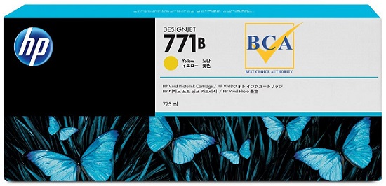 HP 771B 775ml Yellow Ink Cartridge 3WX50A