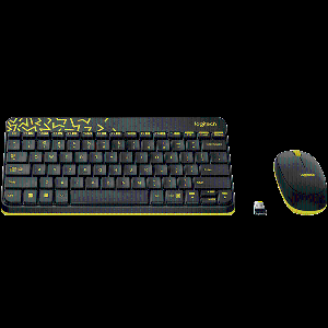 Logitech MK 240 Nano Wireless Combo - Black / Chartreuse