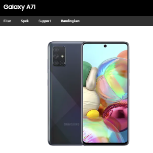 Smartphone Galaxy A71 Black