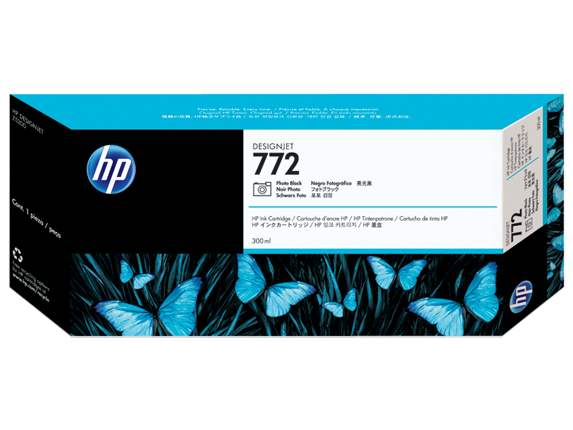 HP 772 300-ml Photo Black DesignJet Ink Cartridge