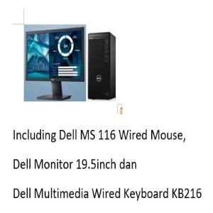 Dell DELL Desktop 3080 MT/i3/4GB/1TB/Win10Home/19.5/NT/3Years