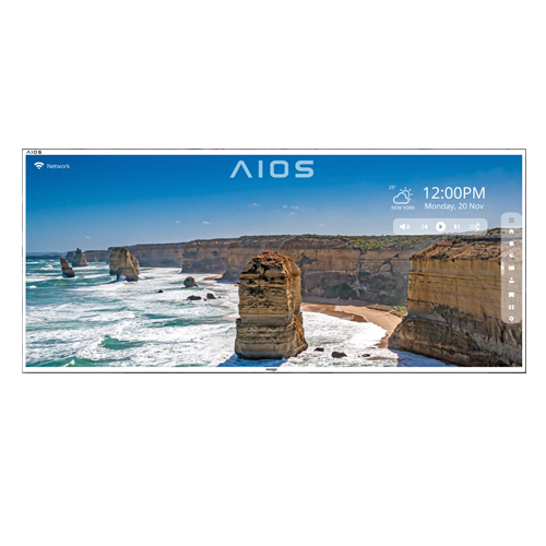 IMAGO AIOS PANORAMA 105 Inch SMART BOARD With OPS WINDOWS And MOBILE FLOOR STAND