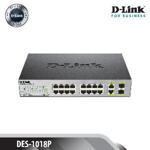 8 X Ports POE, 18-Port 10/100Mbps Unmanaged Switch With 8 X PoE Ports , 2 10/100/1000BASE-T/SFP Combo Ports  (PoE Budget Up To 100W)