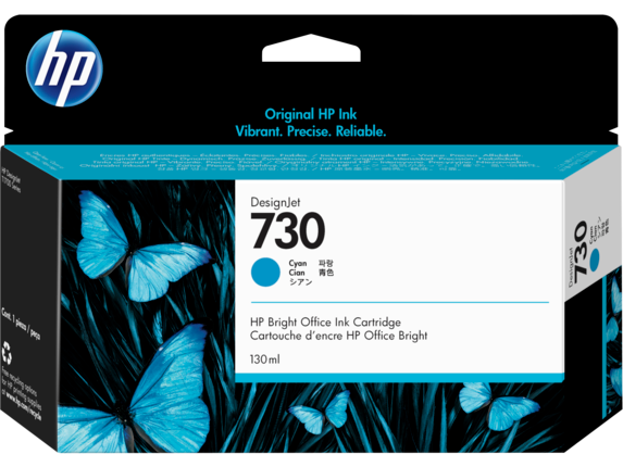 HP 730 130-ml Cyan DesignJet Ink Cartridge