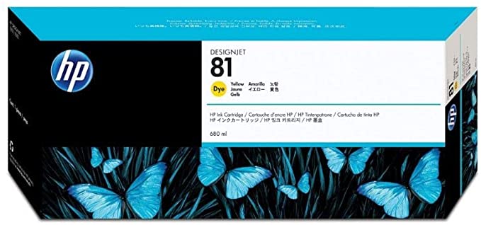 HP 81 Yellow Dye Ink Cartridge HP DesignJet