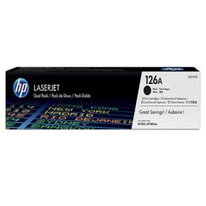 HP 126A Black Dual Pk LJ Toner Cartridge