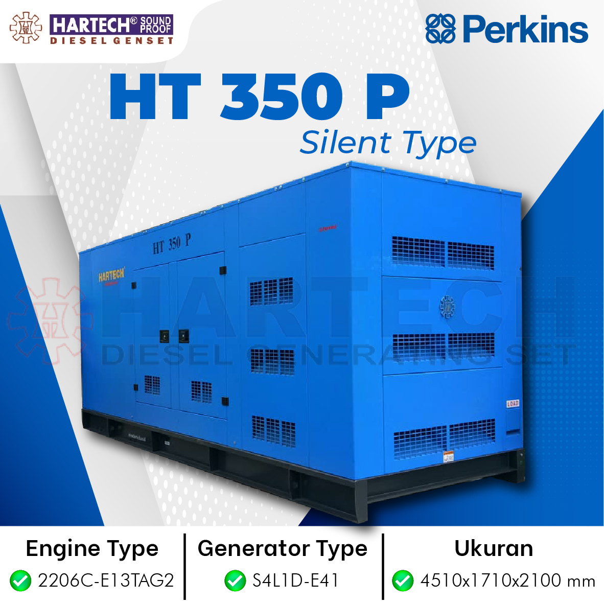 GENSET HT-350 P PERKINS 350 KVA SILENT TYPE