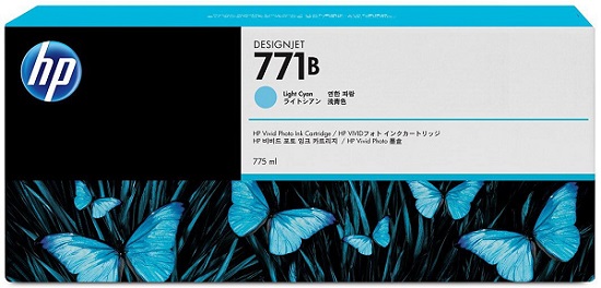 HP 771B 775ml Light Cyan DesignJet  Ink Cartridge 3WX52A