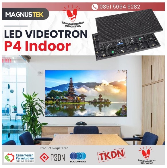 MAGNUS MAGNUSTEK LED VIDEOTRON P4 INDOOR WALLMOUNT INSTALLATION (1 METER)