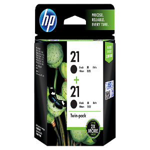 HP 21 Black Ink Cartridge Twin Pack