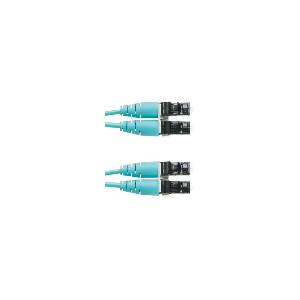 LC Ke LC Duplex, 2-fiber OM3 10 GbE Kabel Patch OFNR (riser) Standar, 1.6mm Berjaket Kabel Std. 1m ( FX2ERLNLNSNM001 )