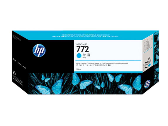 HP 772 300-ml Cyan DesignJet Ink Cartridge