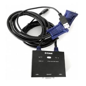 D-link 2-port, 2-Port PC (USB Keyboard, SVGA Video, USB Mouse, Audio, Remote Toggle Button) KVM Switch